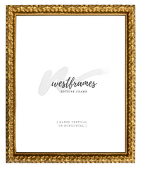 Countess Gold Leaf Ornate Embossed Victorian Wood 1.375 Inch Wide Wall Picture Frame - West Frames