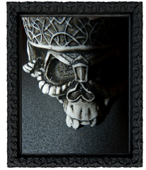 Countess Gothic Black Ornate Embossed Victorian Wood 1.375 Inch Wide Wall Picture Frame - West Frames