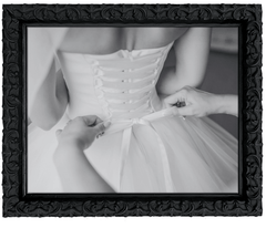 Countess Gothic Black Ornate Embossed Victorian Wood 1.375 Inch Wide Wall Picture Frame - West Frames