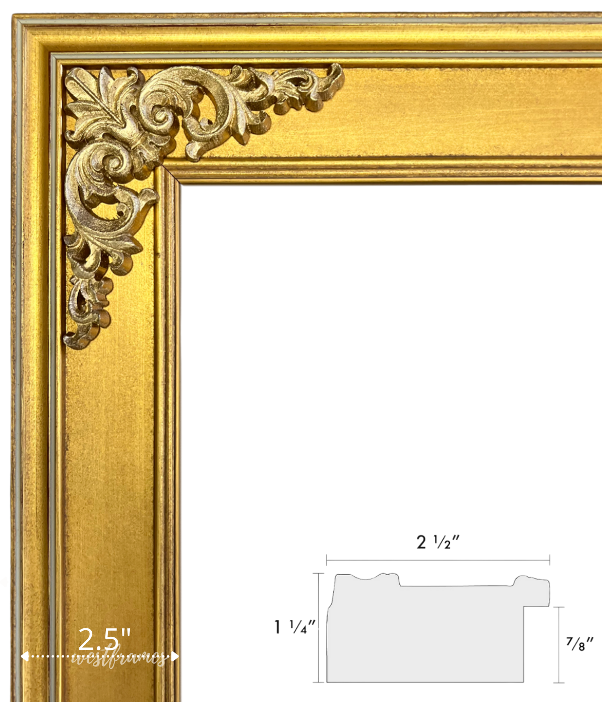 Vintage Gold French Baroque Ornate Wood Gallery Picture Frame