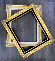 Daisy Antique Gold Leaf Wood French Baroque Picture Frame with Black Velveteen Liner - West Frames