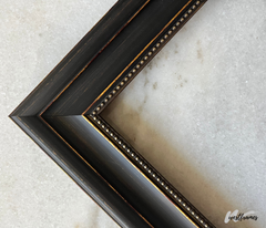 Montreal Distressed Antique Black and Gold Wall Picture Frame 2-inches wide - West Frames
