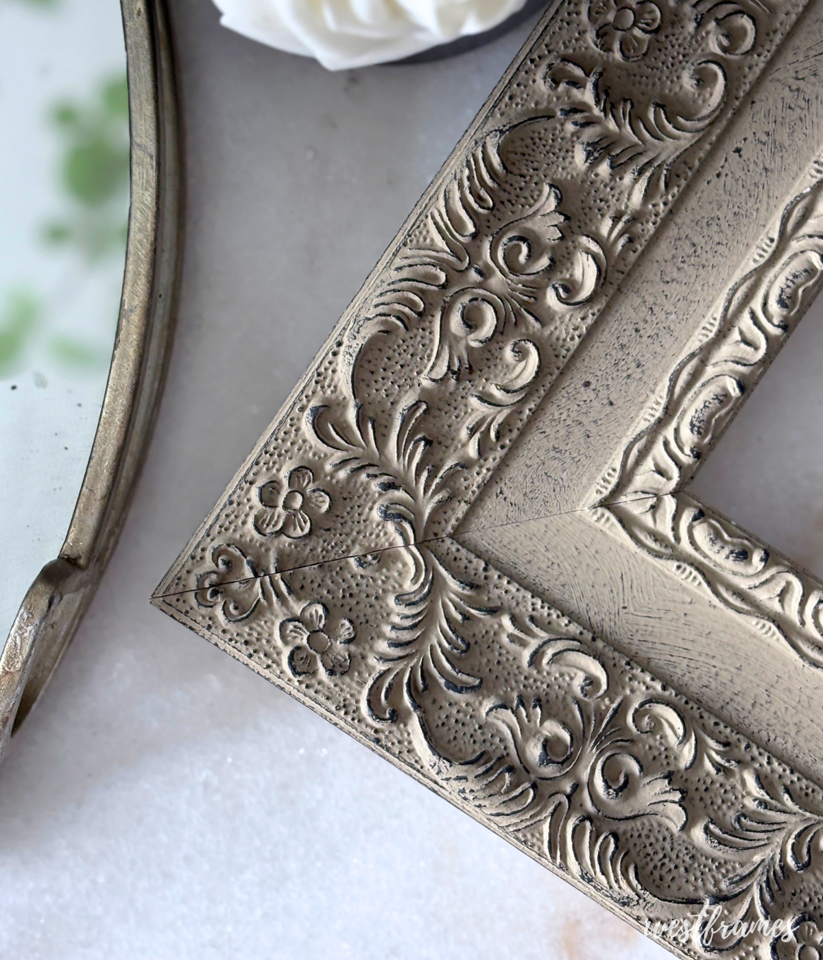 Duchess Ornate Antique Grey Wood Wall Picture Frame 3.25 Inch Wide - West Frames