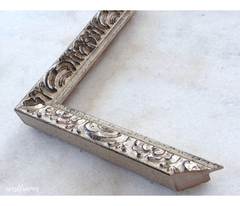 Duchess Ornate Champagne Silver Wood Wall Picture Frame 1 Inch Wide - West Frames