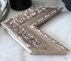 Duchess Ornate Champagne Silver Wood Wall Picture Frame 3.25 Inch Wide - West Frames