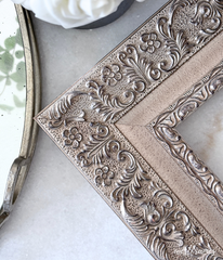 Duchess Ornate Champagne Silver Wood Wall Picture Frame 3.25 Inch Wide - West Frames