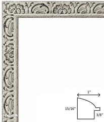 Duchess Ornate French Country Distressed Ivory Wood Picture Frame 1 Inch Wide - West Frames
