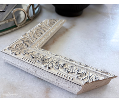 Duchess Ornate French Country Distressed Ivory Wood Picture Frame 2 Inch Wide - West Frames