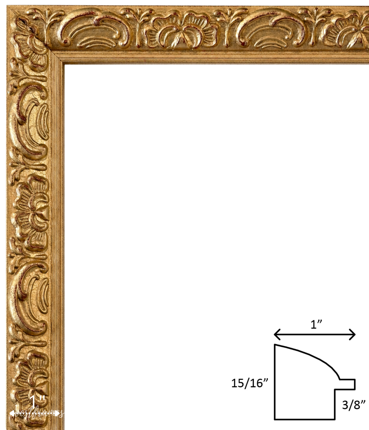 Duchess Ornate Gold Wood Wall Picture Frame 1 Inch Wide - West Frames