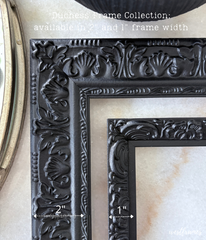Duchess Ornate Vintage Black Wood Wall Picture Frame 1 Inch Wide - West Frames