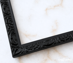 Duchess Ornate Vintage Black Wood Wall Picture Frame 1 Inch Wide - West Frames