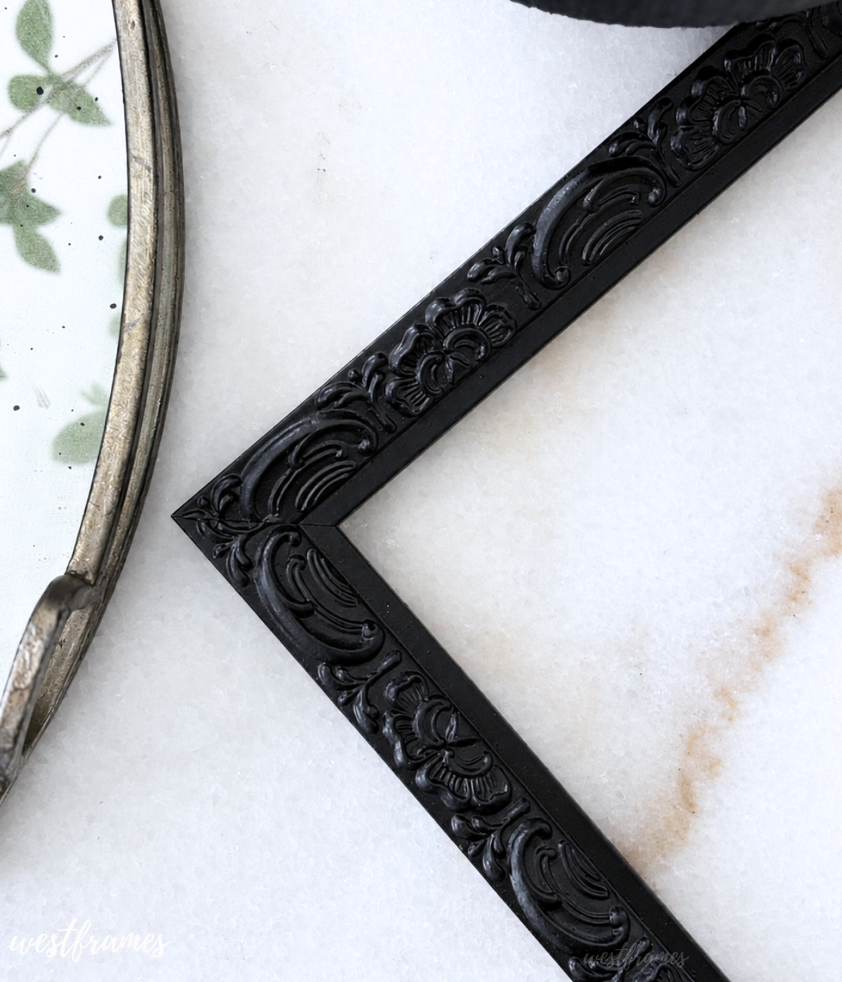 Duchess Ornate Vintage Black Wood Wall Picture Frame 1 Inch Wide - West Frames