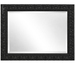 Duchess French Country Ornate Framed Wall Mirror Vintage Black