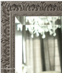 Duchess French Country Ornate Framed Wall Mirror Antique Gray