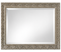 Duchess French Country Ornate Framed Wall Mirror Champagne Silver