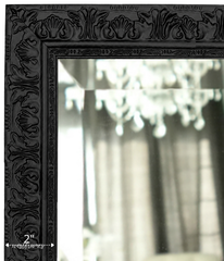 Duchess French Country Ornate Framed Wall Mirror Vintage Black