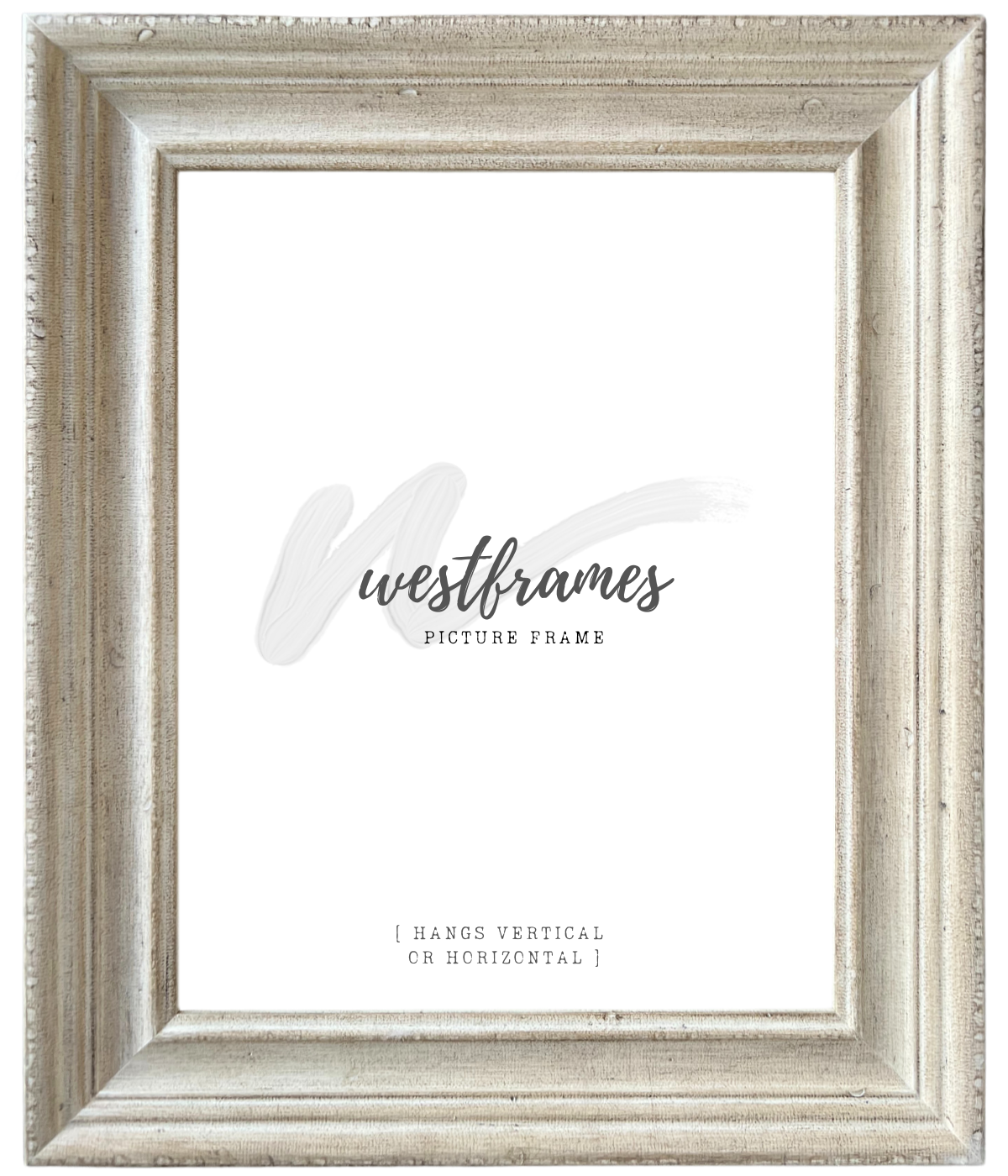 Farmhouse Rustic Natural Ivory Wood Wall Picture Frame 2.25 Inch Wide - West Frames