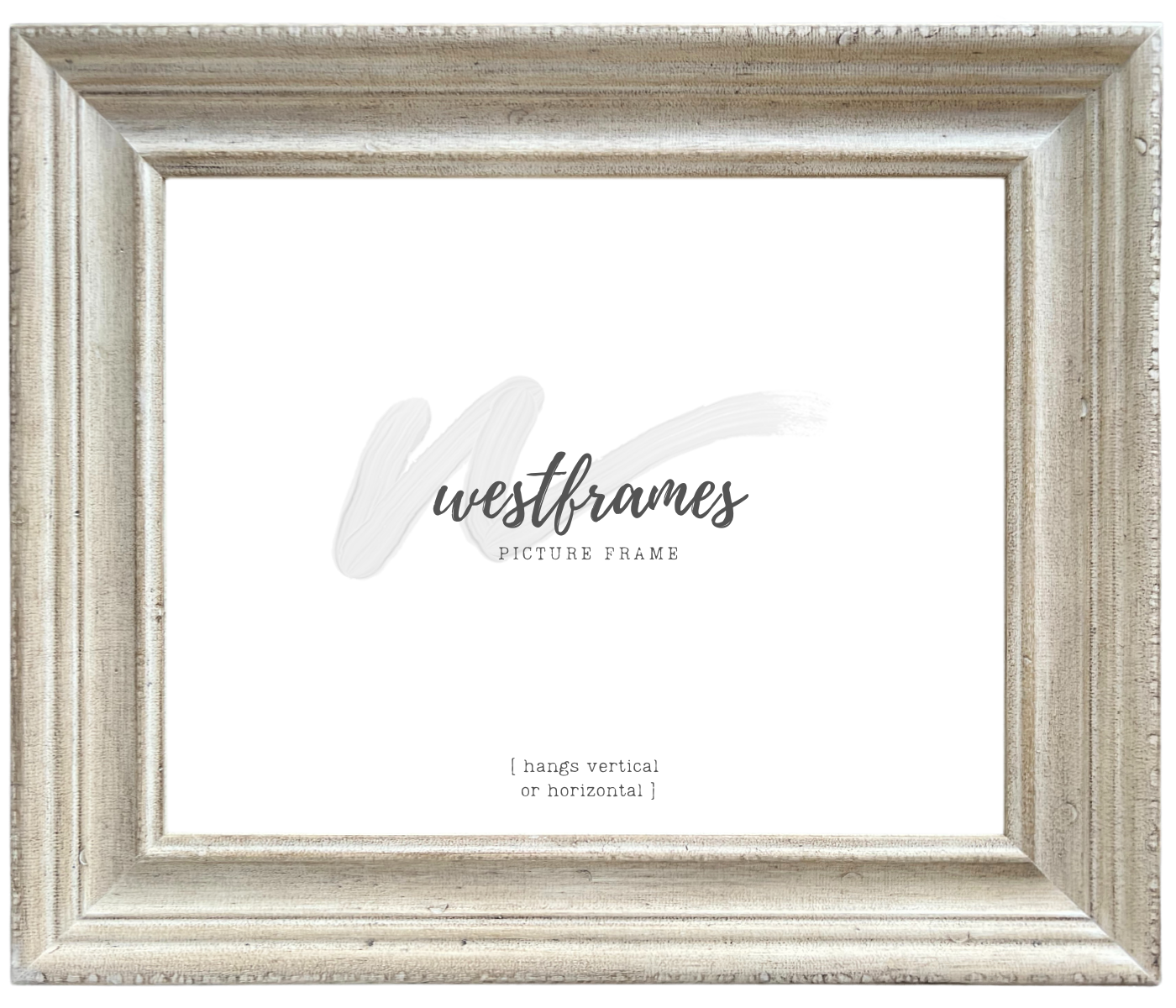 Farmhouse Rustic Natural Ivory Wood Wall Picture Frame 2.25 Inch Wide - West Frames