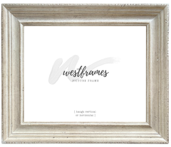 Farmhouse Rustic Natural Ivory Wood Wall Picture Frame 2.25 Inch Wide - West Frames