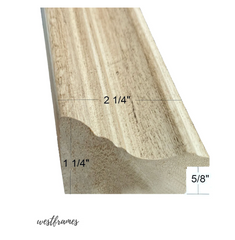 Farmhouse Rustic Natural Ivory Wood Wall Picture Frame 2.25 Inch Wide - West Frames