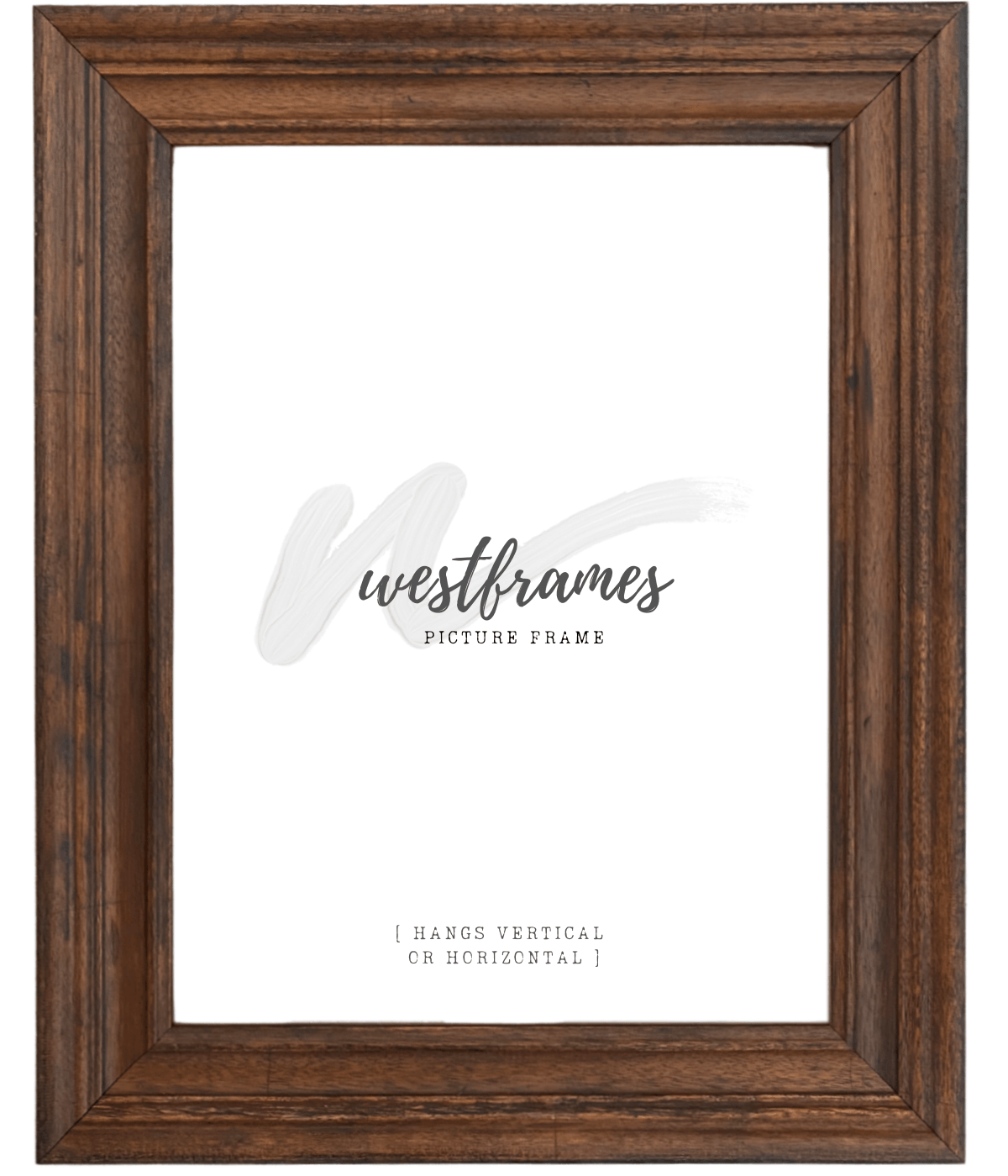 Farmhouse Rustic Wood Picture Frame Pecan Finish 2.25 in Wide Wall Art Frame - West Frames