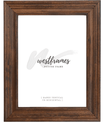 Farmhouse Rustic Wood Picture Frame Pecan Finish 2.25 in Wide Wall Art Frame - West Frames
