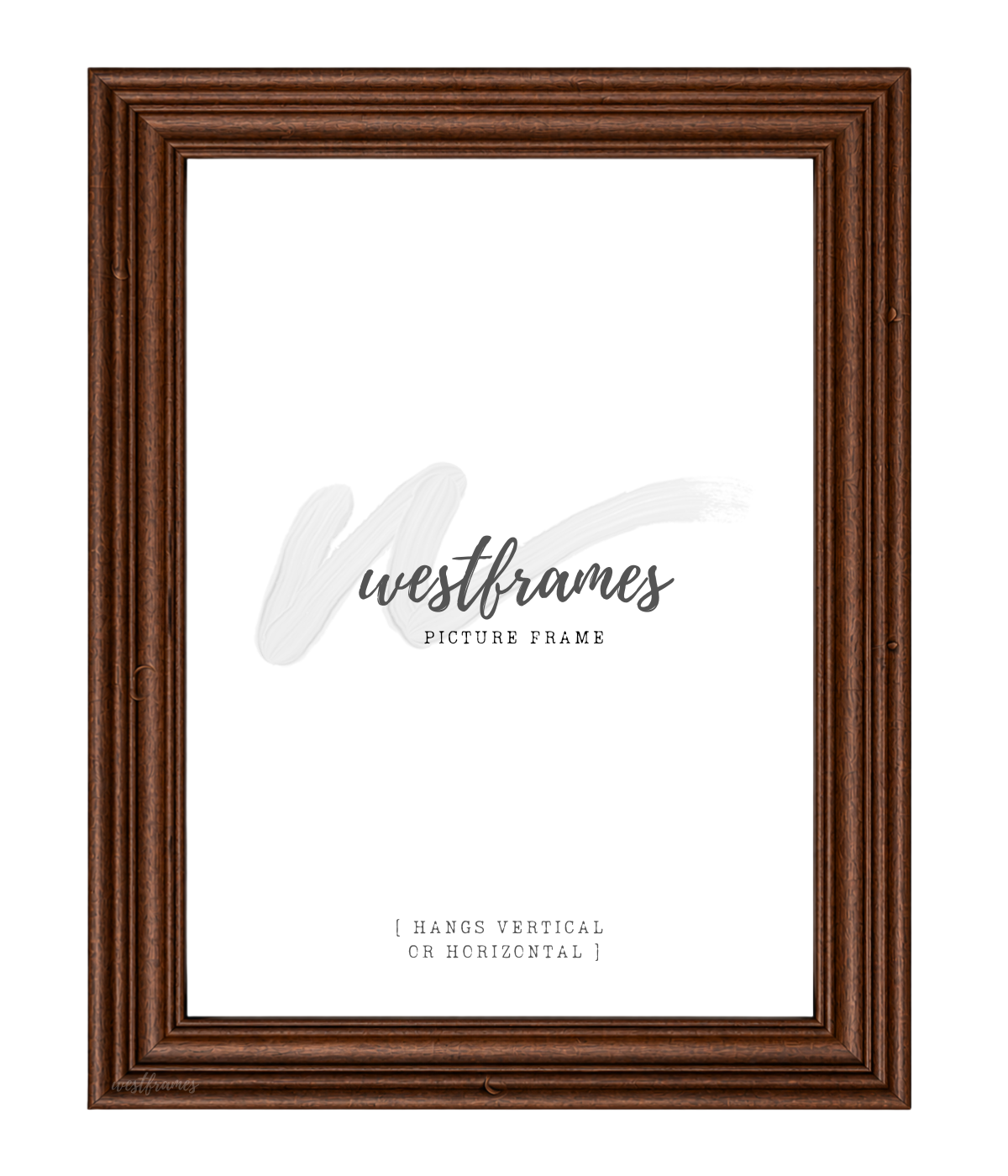 Farmhouse Rustic Wood Wall Picture Frame Pecan Finish 1.375 Inch Wide - West Frames