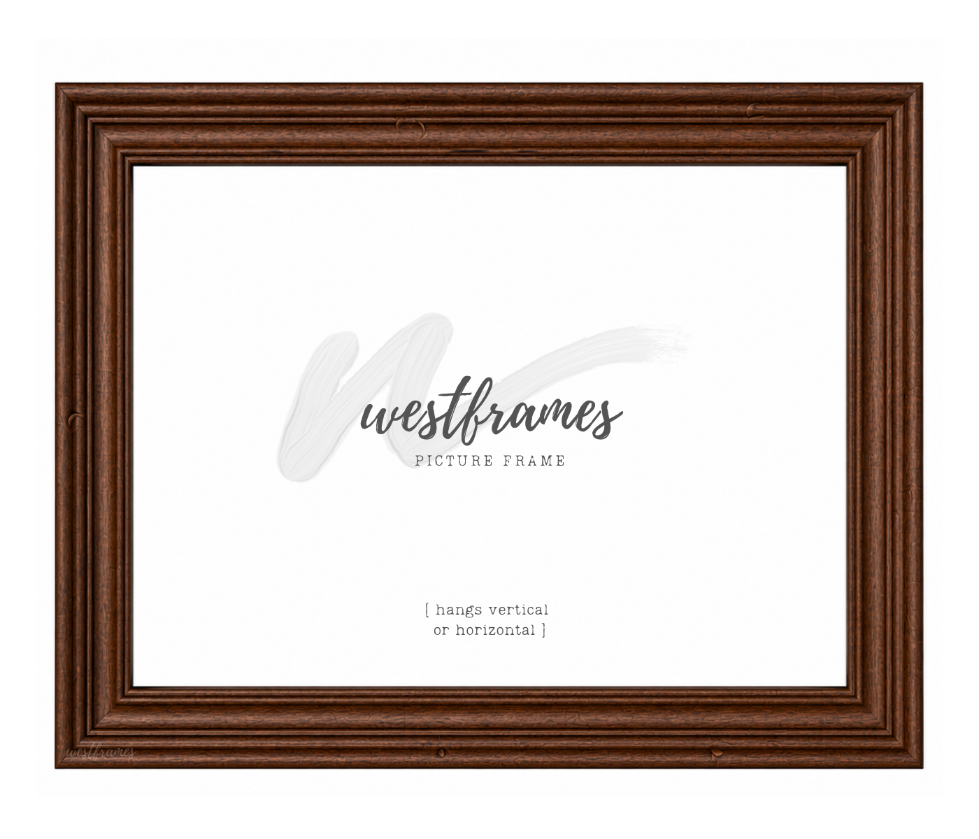 Farmhouse Rustic Wood Wall Picture Frame Pecan Finish 1.375 Inch Wide - West Frames
