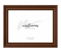 Farmhouse Rustic Wood Wall Picture Frame Pecan Finish 1.375 Inch Wide - West Frames
