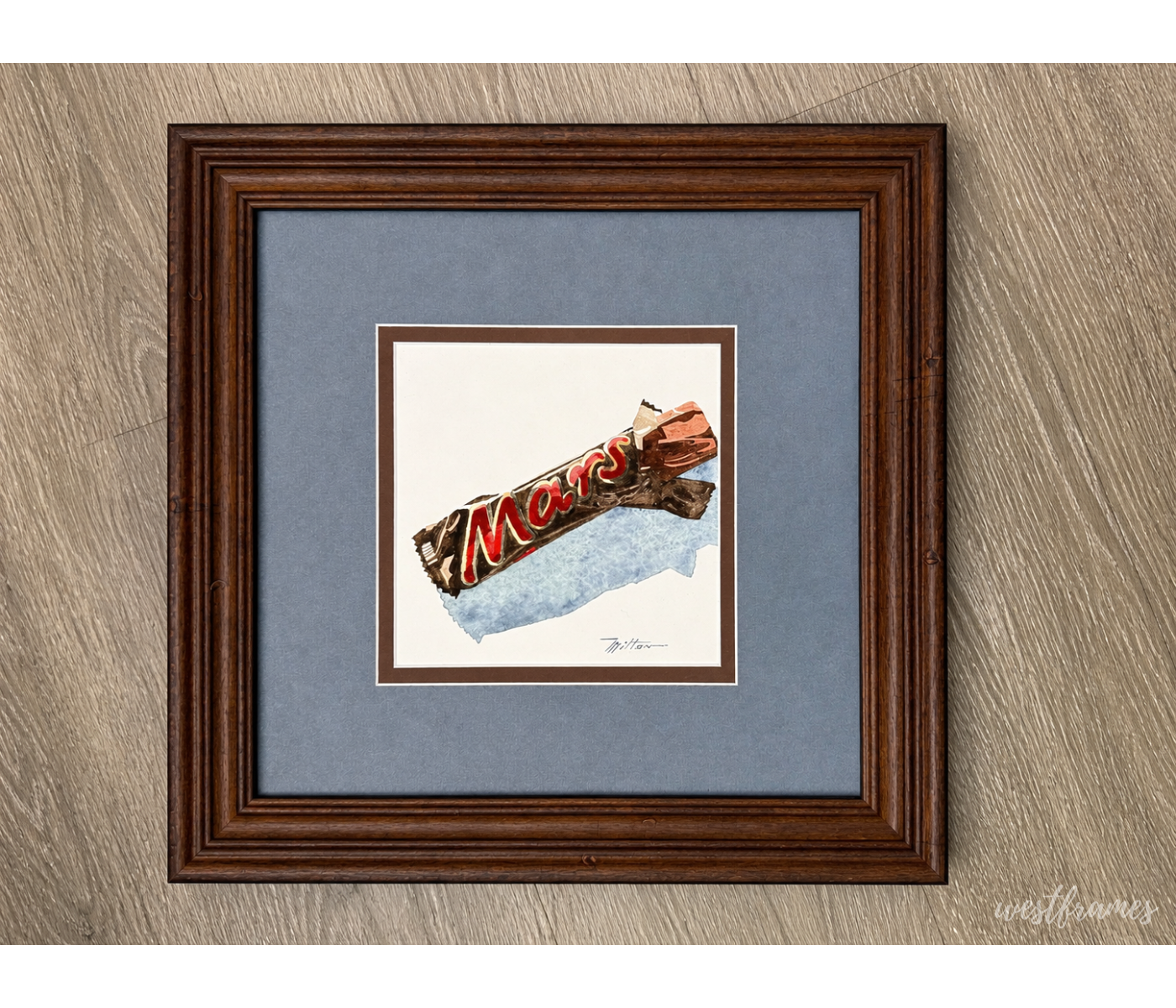 Farmhouse Rustic Wood Wall Picture Frame Pecan Finish 1.375 Inch Wide - West Frames