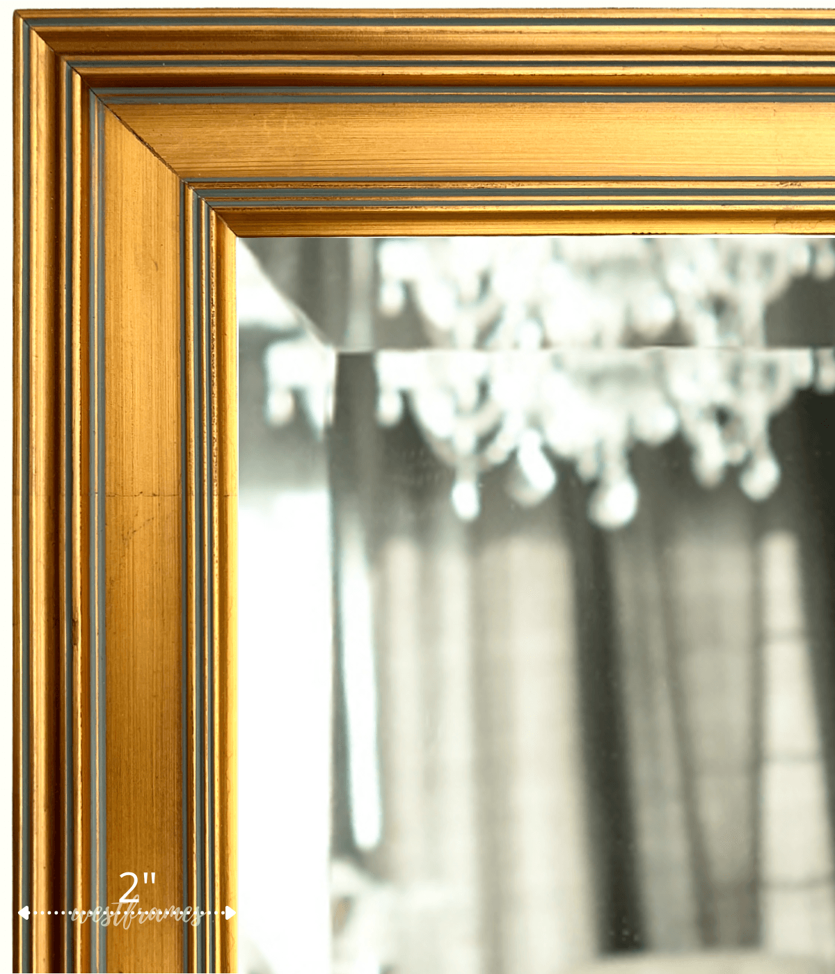 Gallery Classic Antique Gold Leaf Wood Framed Wall Mirror 2" - West Frames