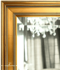 Gallery Classic Antique Gold Leaf Wood Framed Wall Mirror 2" - West Frames