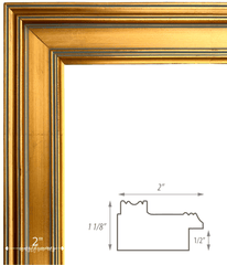 Gallery Classic Antique Gold Leaf Wood Plein Air Picture Frame 2" - West Frames