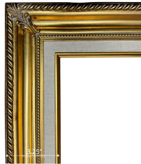 Gatsby Antique Gold Leaf Linen Liner Wood Baroque Picture Frame - West Frames