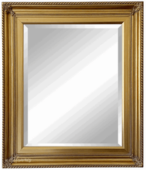 Gatsby Antique Gold Leaf Wood Baroque Framed Wall Mirror - West Frames