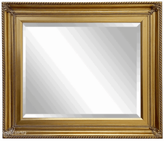 Gatsby Antique Gold Leaf Wood Baroque Framed Wall Mirror - West Frames