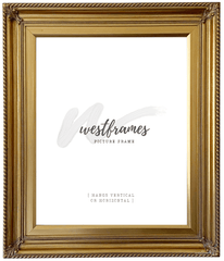 Gatsby Antique Gold Leaf Wood Baroque Picture Frame - West Frames
