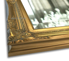 Georgiana Antique Gold Leaf French Ornate Baroque Framed Wall Mirror - West Frames