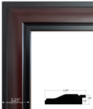 Hudson Traditional Wood Wall Picture Frame Mahogany Black