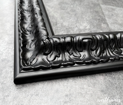 Isabella Vintage Gothic Black Wood Baroque Ornate 3.625 Inch Wide Picture Frame - West Frames