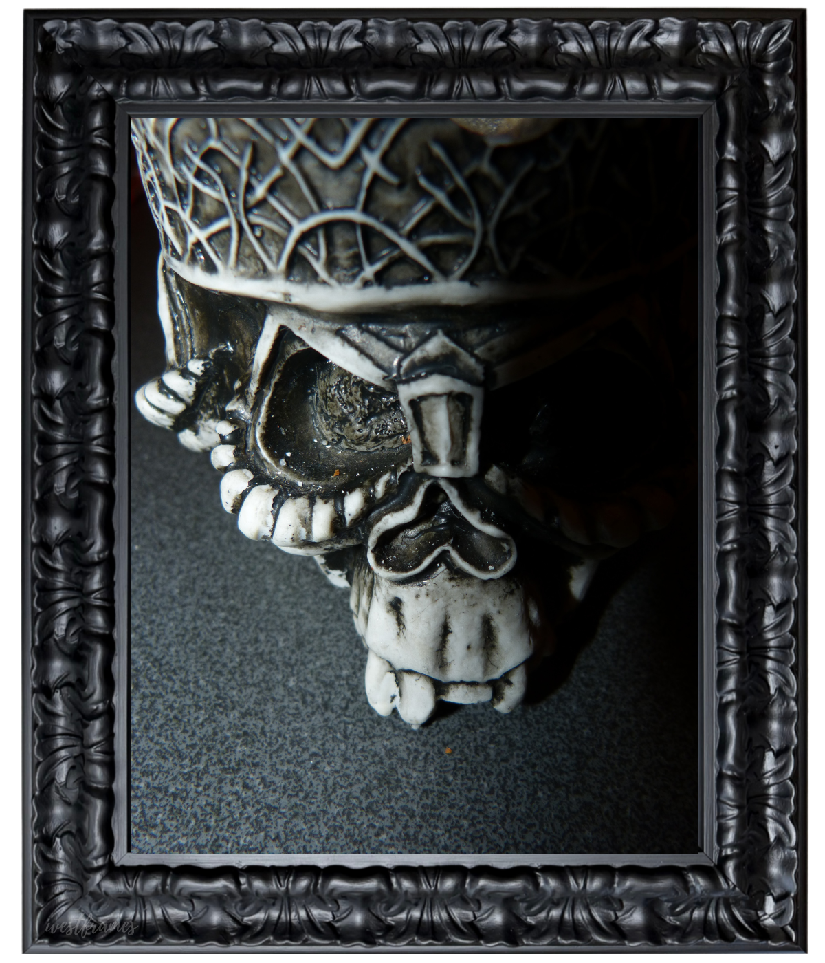 Isabella Vintage Gothic Black Wood Baroque Ornate 3.625 Inch Wide Picture Frame - West Frames