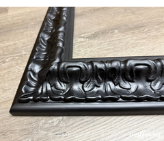 Isabella Vintage Gothic Black Wood Baroque Ornate 3.625 Inch Wide Picture Frame - West Frames
