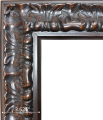 Isabella Vintage Walnut Brown Wood Baroque Ornate 3.625 Inch Wide Picture Frame - West Frames