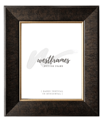 Kennedy Distressed Brown Gold Wall Picture Frame - West Frames