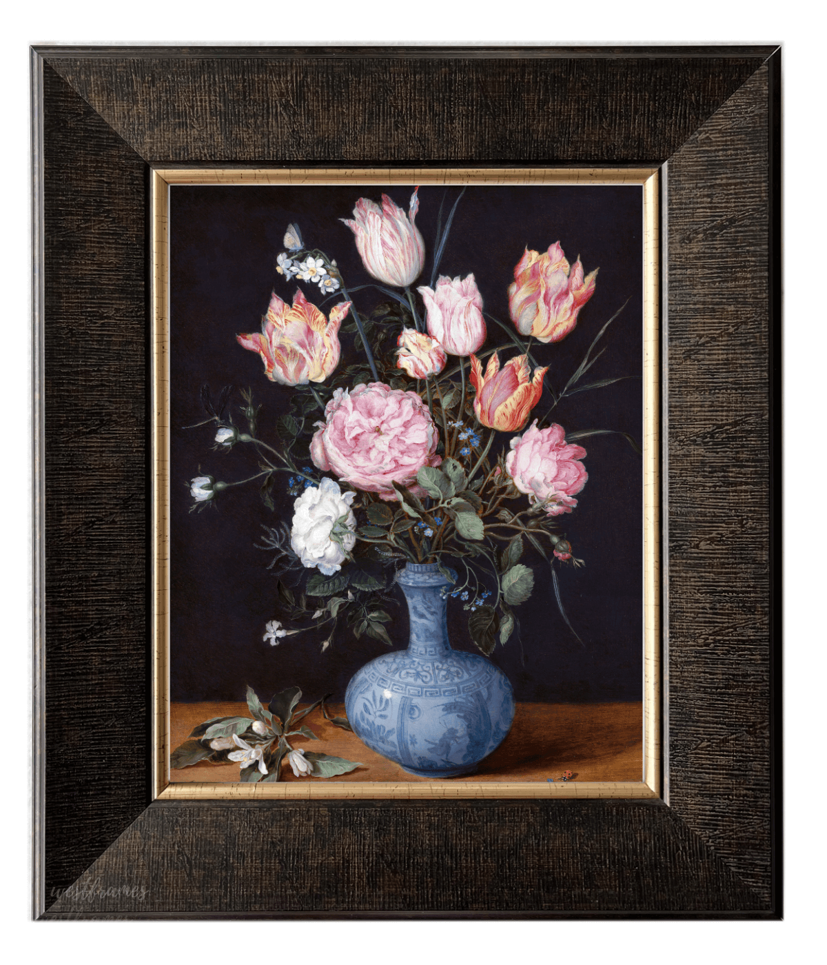 Kennedy Distressed Brown Gold Wall Picture Frame - West Frames