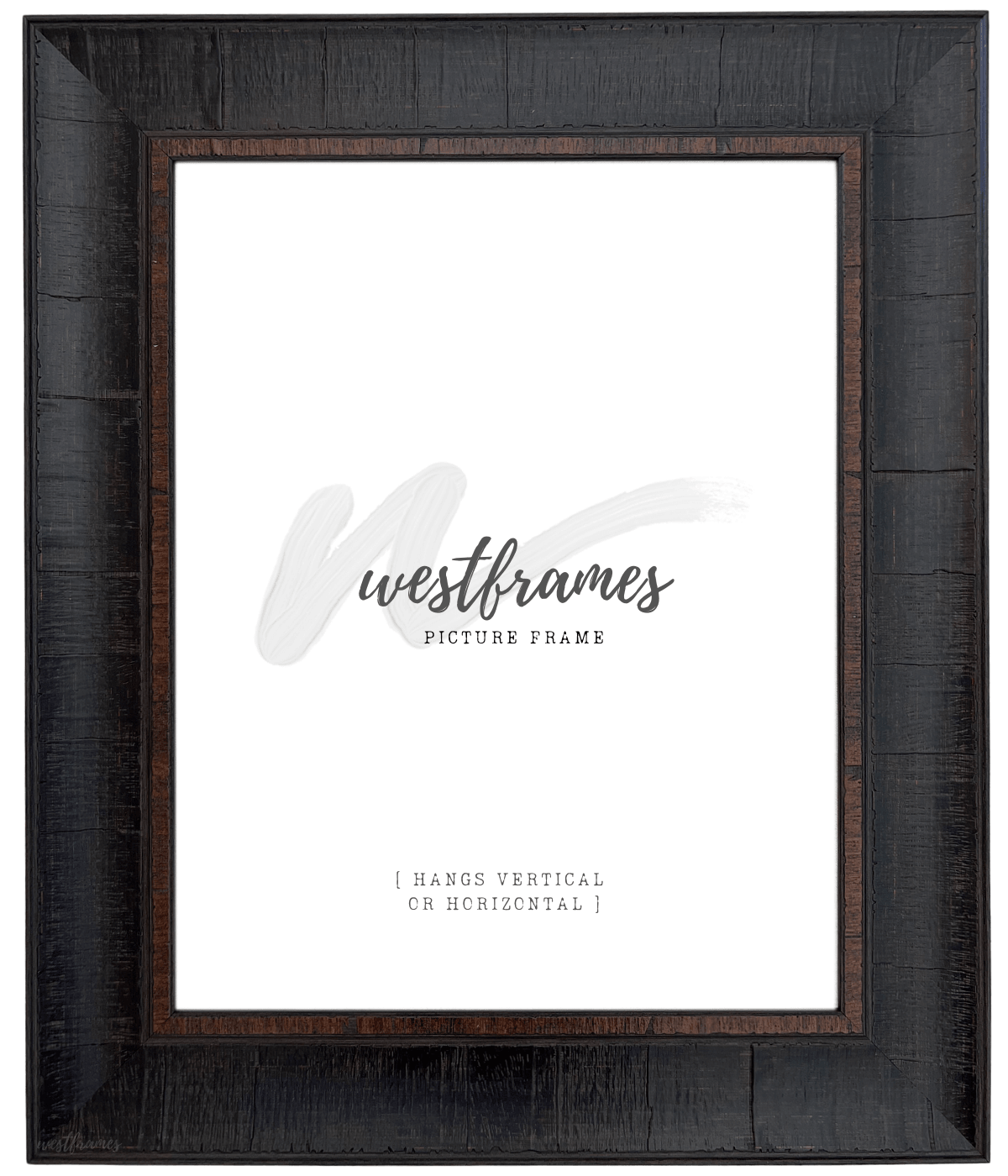 Lodge Rustic Distressed Picture Frame Dark Espresso Walnut - West Frames