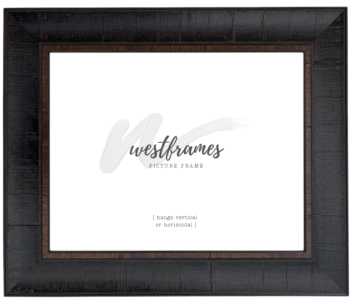 Lodge Rustic Distressed Picture Frame Dark Espresso Walnut - West Frames