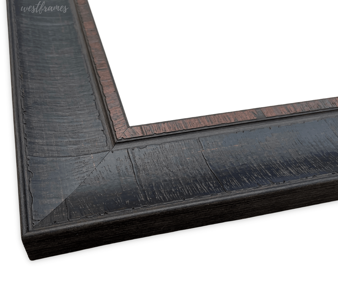 Lodge Rustic Distressed Picture Frame Dark Espresso Walnut - West Frames