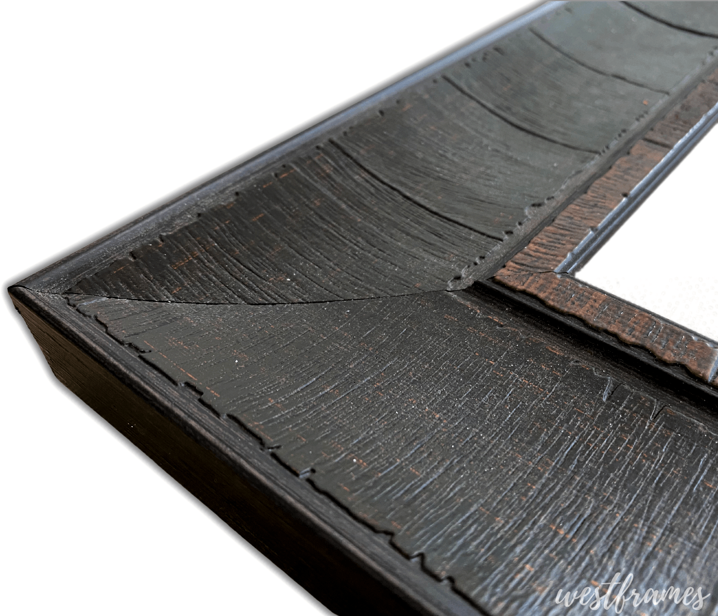 Lodge Rustic Distressed Picture Frame Dark Espresso Walnut - West Frames