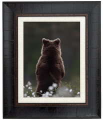 Lodge Rustic Distressed Picture Frame Dark Espresso Walnut with Linen Liner - West Frames